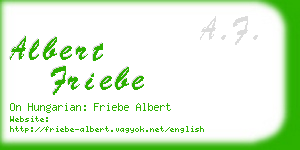 albert friebe business card